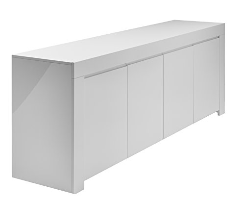 Sideboard Amalfi 4-türig, 210 x 84 x 50 cm, weiß hochglanz von Stones