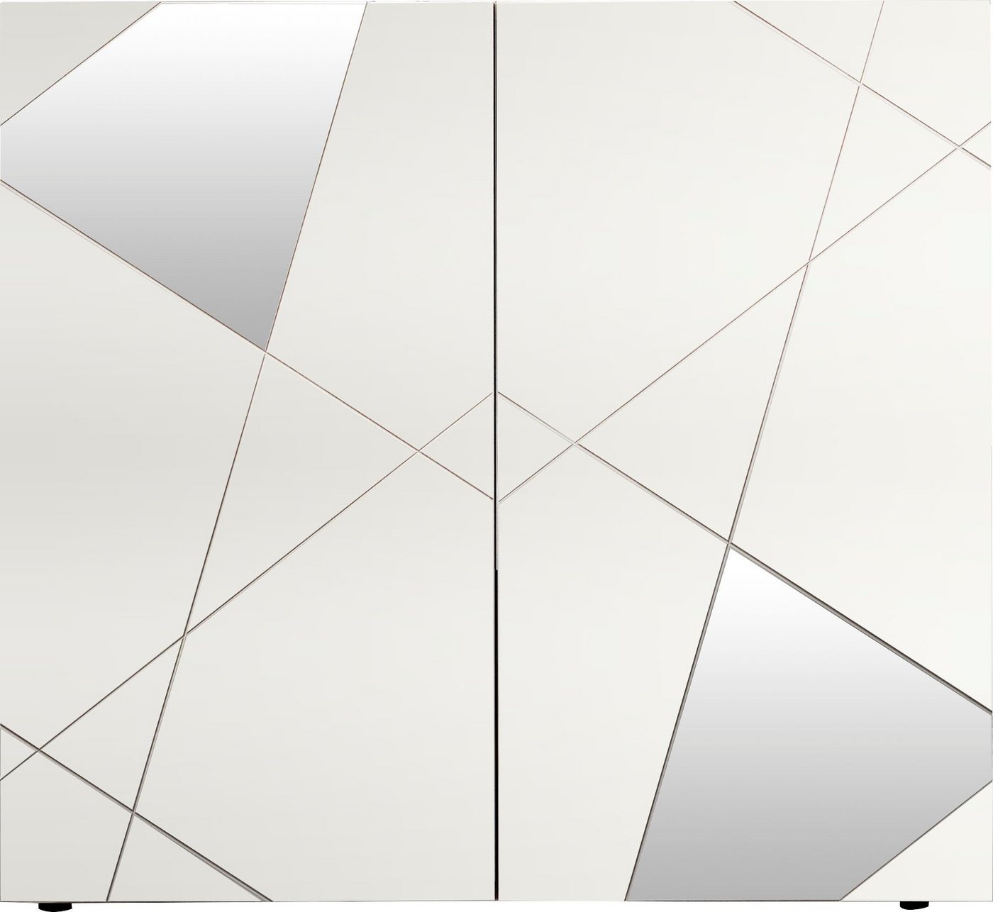 INOSIGN Highboard Vittoria, Breite 121 cm, Front mit Siebdruck und Spiegel von INOSIGN