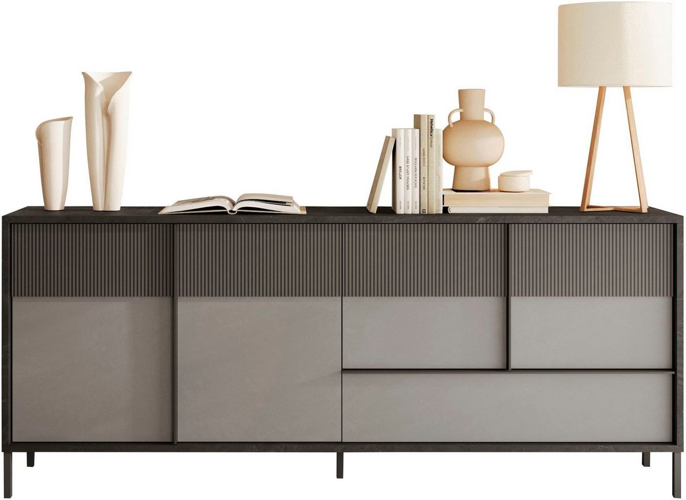 INOSIGN Sideboard Everest Breite 206 cm, Kommode mit 4 Türen u. 1 Schubkasten, Anrichte, Soft/Self Closing, Korpus 22 mm von INOSIGN