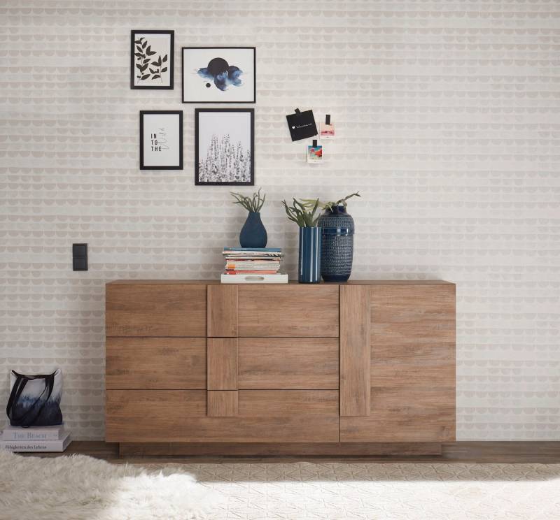 INOSIGN Sideboard Jupiter, Breite 181 cm, Kommode 3 Türen- Soft Closing, 1 Schubkasten, Anrichte, moderne Griffblende, FSC®, cleveres Stauraumkonzept von INOSIGN