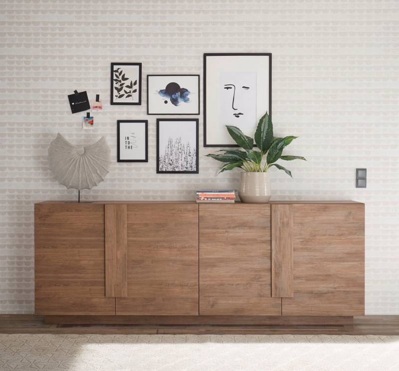 INOSIGN Sideboard Jupiter, Breite 241 cm, Kommode 4 Türen - Soft Closing, Anrichte, moderne Griffblende, FSC®, cleveres Stauraumkonzept von INOSIGN