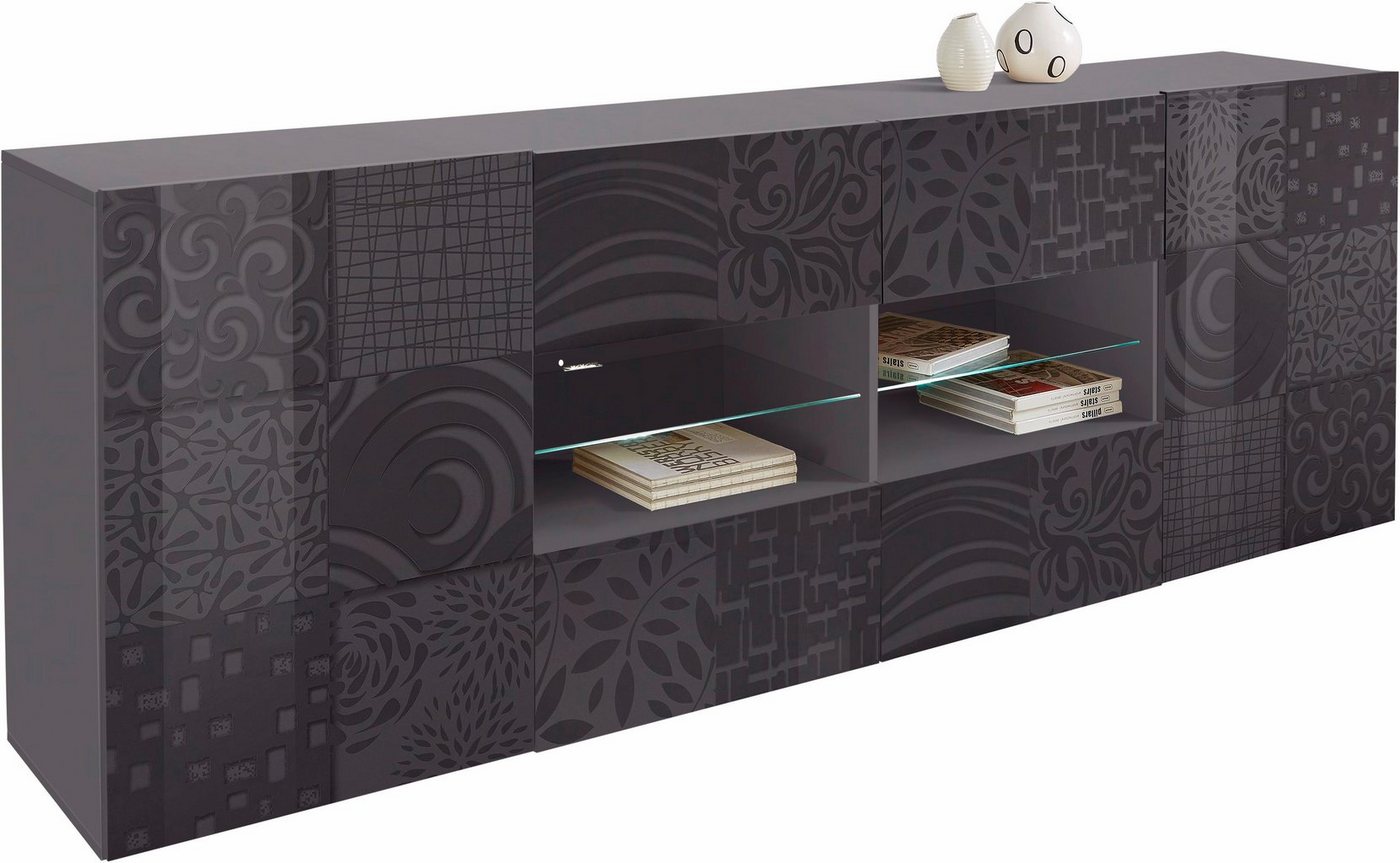 INOSIGN Sideboard Miro, Breite 241 cm mit dekorativem Siebdruck von INOSIGN