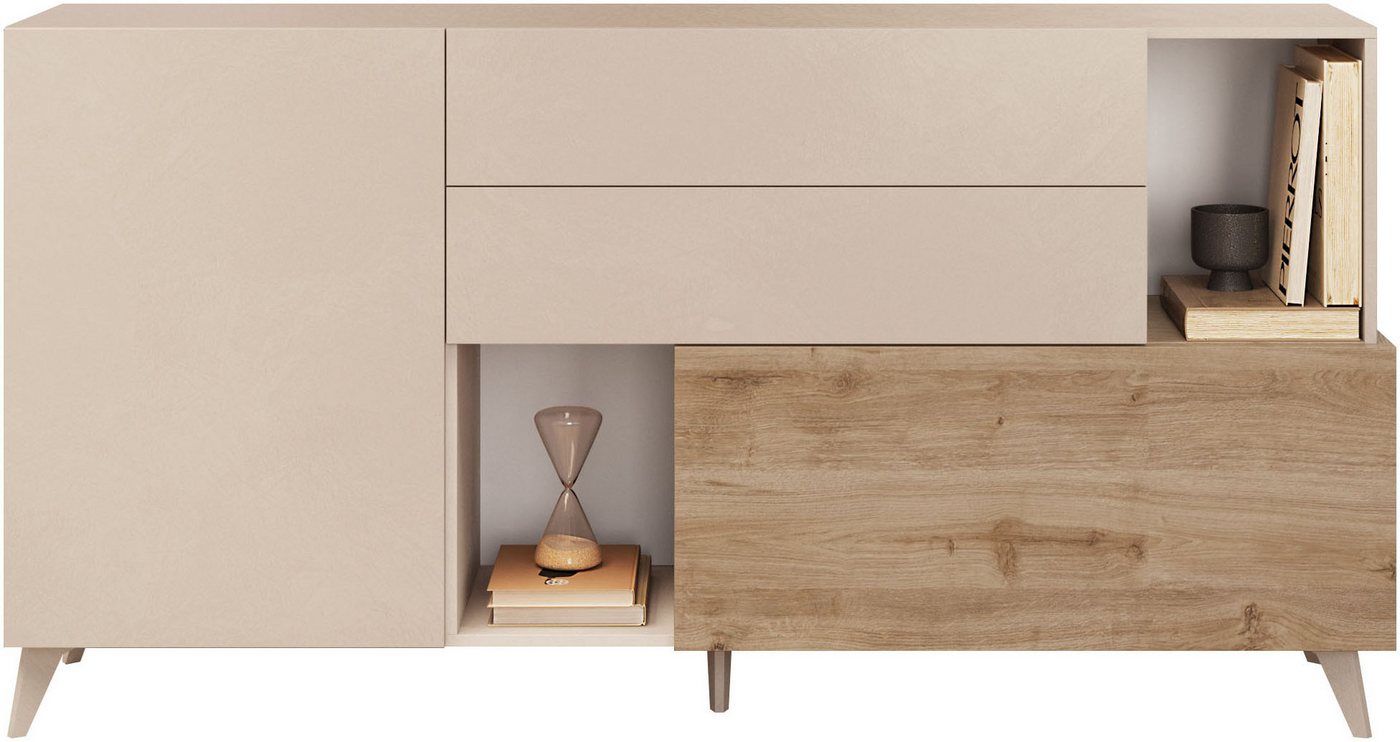 INOSIGN Sideboard Monaco Breite 181 cm, Kommode mit 1 Tür, 1 Klappe u. 2 Schubkästen, Anrichte, Soft/Self Closing von INOSIGN