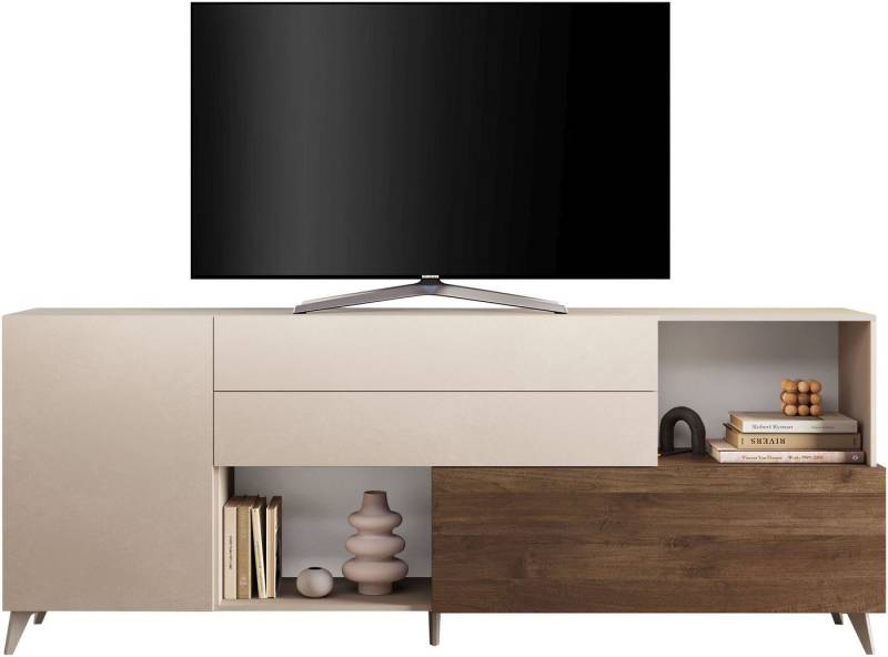 INOSIGN Sideboard Monaco in Breite 241 cm, Anrichte mit Tür, Klappe und 2 Schubkästen, Stauraumschrank – sanftes Schließen, edles Design, viel Platz von INOSIGN