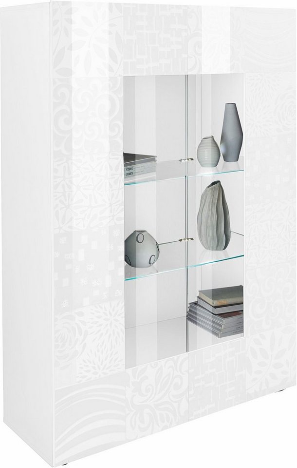 INOSIGN Vitrine Miro Stauraumvitrine, Höhe 166 cm mit dekorativem Siebdruck INOSIGN Vitrine Miro Stauraumvitrine, Höhe 166 cm mit dekorativem Siebdruck von INOSIGN