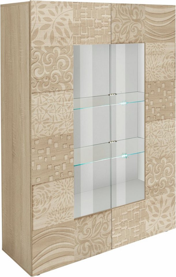 INOSIGN Vitrine Miro Stauraumvitrine, Höhe 166 cm mit dekorativem Siebdruck INOSIGN Vitrine Miro Stauraumvitrine, Höhe 166 cm mit dekorativem Siebdruck von INOSIGN
