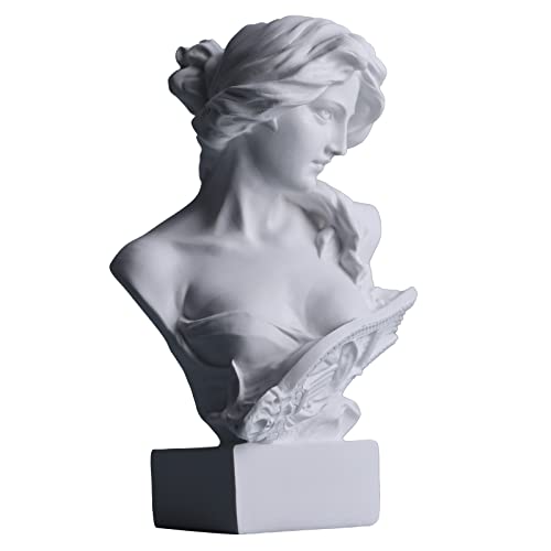 LCCCK 15.2 cm H Weiß Aphrodite Statue Skulptur, Harz Griechische Mythologie Büste Statue, für Kokette Raumdekoration, Dark Academia Raumdekoration, Bücherregale, Partition, Couchtisch Mittelstück von LCCCK