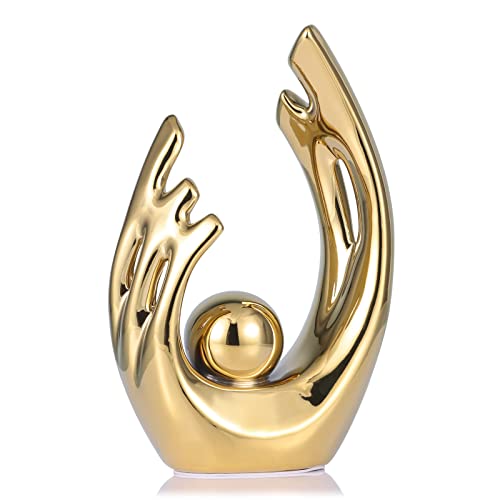 LCCCK 24.1 cm hoch, goldene Dekoration, Akzente Mitte des Jahrhunderts, moderner goldfarbener Couchtisch, Tafelaufsatz, Dekoration, luxuriöse goldene Wanddekoration, TV-Ständer-Dekorationen LCCCK 24.1 cm hoch, goldene Dekoration, Akzente Mitte des Jahrhunderts, moderner goldfarbener Couchtisch, Tafelaufsatz, Dekoration, luxuriöse goldene Wanddekoration, TV-Ständer-Dekorationen von LCCCK