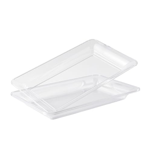 LCCFHTI 6 x 35,6 x 22,9 cm große, transparente Serviertabletts aus Kunststoff, wiederverwendbare Servierplatten für Dessert, Obst, Snacks, Kekse, robustes Serviertablett für Küche, Party LCCFHTI 6 x 35,6 x 22,9 cm große, transparente Serviertabletts aus Kunststoff, wiederverwendbare Servierplatten für Dessert, Obst, Snacks, Kekse, robustes Serviertablett für Küche, Party von LCCFHTI