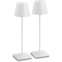 LCD Außenleuchten 2er Set 5097/5098/5099 LED Akkuleuchte weiß von LCD Außenleuchten
