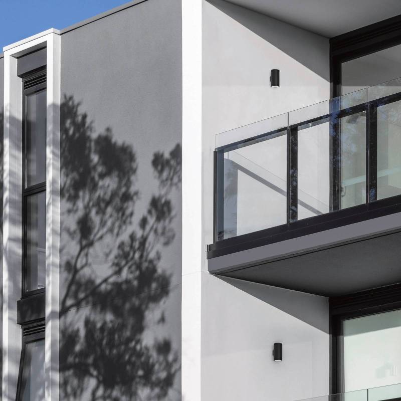 Außenwandleuchte 5165, graphit, Alu, Glas, 2 x GU10 von LCD