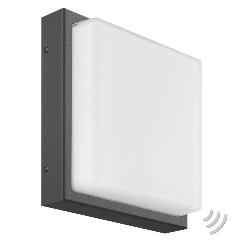 LED-Außenwandlampe Ernest, graphit, Bewegungsmelder von LCD