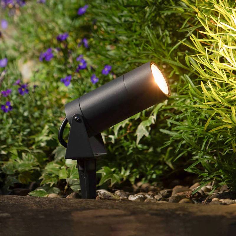 LED-Erdspießstrahler 5131, schwarz, Alu, Glas, Schukostecker von LCD