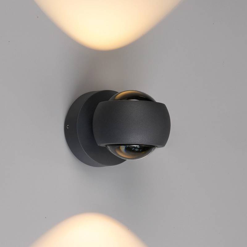 Lcd Led Außenwandlampe Wandlampe Wandleuchte Graphit Up & Down Cct Dimmbar Alu B-Ware von LCD