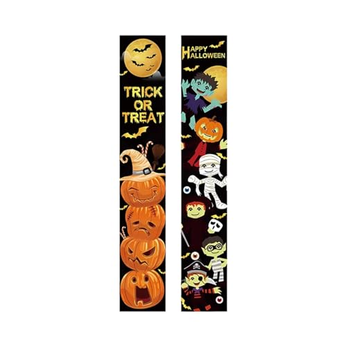 Halloween-Türframe, 11.8 * 70.8in Veranda Dekoration, geeignet für Veranden im Freien, Innenhöfe, Geisterhäuserwände, Familieneingange, um eine Horror-Atmosphäre zu schaffen von LCHENJIDG