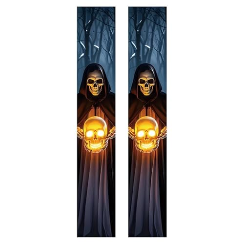 Halloween-Türframe, 11.8 * 70.8in Veranda Dekoration, geeignet für Veranden im Freien, Innenhöfe, Geisterhäuserwände, Familieneingange, um eine Horror-Atmosphäre zu schaffen von LCHENJIDG