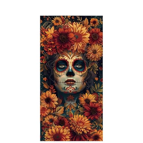 Halloween hängende Tür Vorhang, 35 * 71 Zoll Geisterhaus Thema, geeignet für Indoor Outdoor Party Festivalszene Einrichtung, Horror Atmosphäre Dekoration Veranda hängende Leinwand von LCHENJIDG