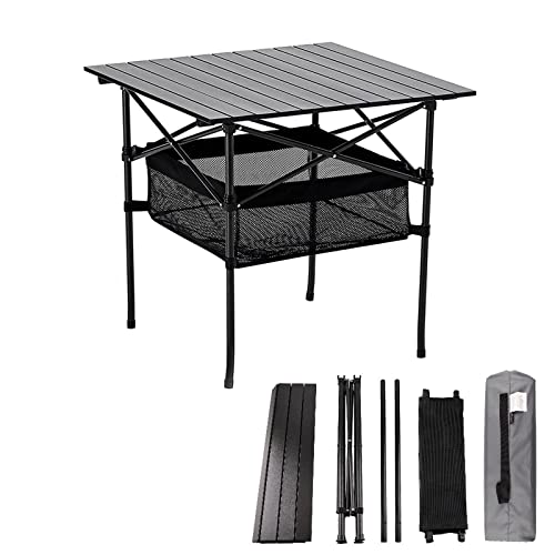 Aluminiumlegierung im Freien im Freien mit einem Wasserdichten und langlebigen, leichten Camping -Tisch und Stuhl für 70 * 70 * 70 cm quadratischer Tisch. von LCHJX