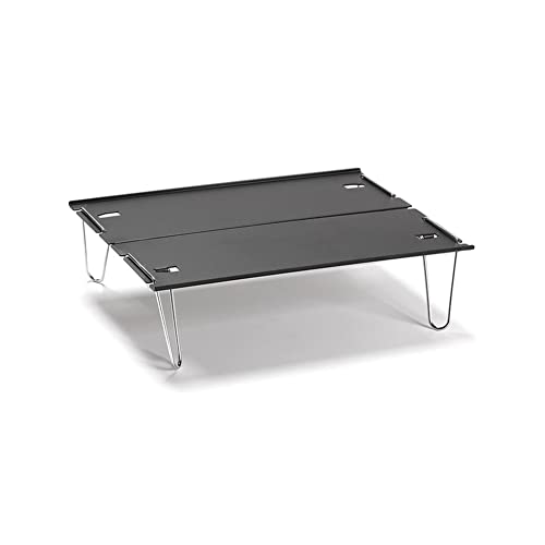 Campingtisch Ultraleicher Mini Klapptisch Aluminium Outdoor Camping Tourist Travel Wanderung Picknick tragbarer Schreibtisch faltbar und Leichter Campingtisch, Platinum Star (Blcak) von LCHJX
