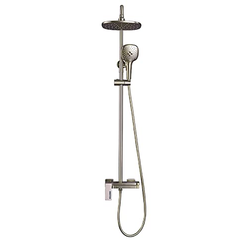 Dusche mit Duschkopf, 10 -Zoll -Dusch -Kombination Set Wandmontage Duschhahn -Set Eingriff Regenmischer Dusche Combo Set mit 3 Modus Handheld Dusche, Wasserfallwanne, Schwarz Dusche mit Duschkopf, 10 -Zoll -Dusch -Kombination Set Wandmontage Duschhahn -Set Eingriff Regenmischer Dusche Combo Set mit 3 Modus Handheld Dusche, Wasserfallwanne, Schwarz von LCHJX
