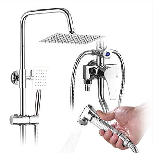 Duschwanne Kit, Wanne und Duscharmatur Set mit 4-Mode 4 in 1 Handheld- und Regen-Duschkopf-Kombination, Einzelhandelbadewanne und Duschverkleidungskit Duschwanne Kit, Wanne und Duscharmatur Set mit 4-Mode 4 in 1 Handheld- und Regen-Duschkopf-Kombination, Einzelhandelbadewanne und Duschverkleidungskit von LCHJX