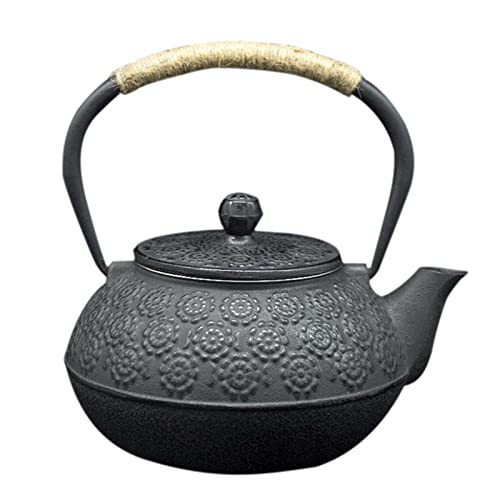 Eisernen Wasserkocher Japaner schwarzer Gusseisen Teekannen Kessel Trivet Sieb Geschenk Teekannen (1) von LCHJX