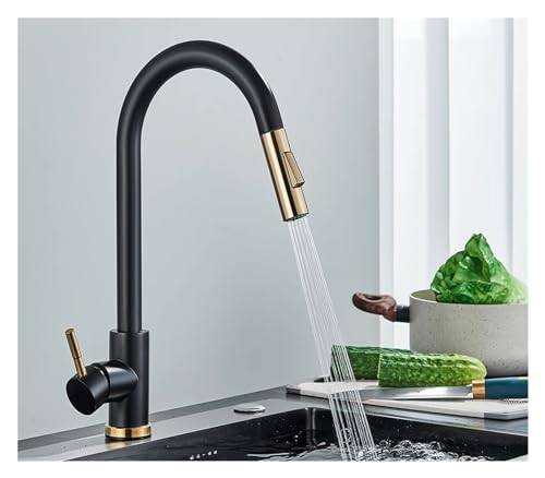 Goldener Küchenarmatur ausziehen Küchenspüle Wasserhahn Eingriff Mixer Tap 360 Rotation Küchen Duschhahn, Wasserhähne für Waschbecken Waschbecken Goldener Küchenarmatur ausziehen Küchenspüle Wasserhahn Eingriff Mixer Tap 360 Rotation Küchen Duschhahn, Wasserhähne für Waschbecken Waschbecken von LCHJX