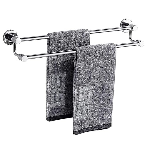 Handtuchhandtuch Handtuchschiene 304 Edelstahl Handtuchpackwand für Küchen Badezimmer Handtuchschiene Moderne Doppelstangen Handtuchhalter Handtuch Handtuchhalter (Größe: 40 cm) die Neue von LCHJX