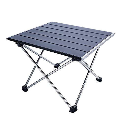 Klapptisch, tragbarer Camping -Tisch, mit Aluminiumtisch -Tisch und Tragetasche, leicht zu tragen, für Home -Party und Camping im Freien im Freien, schwarz, groß, groß von LCHJX