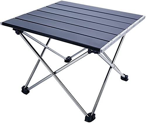 Klapptisch, tragbarer Camping -Tisch mit Aluminiumtisch -Tisch und Tragetasche, leicht zu tragen, für Home -Party im Innenbereich im Freien und Camping, schwarz, groß, klein, klein von LCHJX