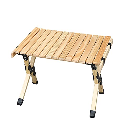 LCHJX Holzklapptisch im Freien für Camping Beach und Picknicks tragbarer Grill -BBQ -Tisch mit 50 kg Lastlagerkapazität von LCHJX