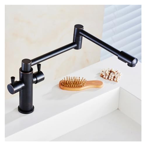 Luxuriöser Messing Gold Küchenspüle Wasserhahnmischer Zwei Griff faltbar rotierendes goldenes Becken Kaltes heißes Wasserhahn, Wasserhähne für Waschbecken Waschbecken Luxuriöser Messing Gold Küchenspüle Wasserhahnmischer Zwei Griff faltbar rotierendes goldenes Becken Kaltes heißes Wasserhahn, Wasserhähne für Waschbecken Waschbecken von LCHJX