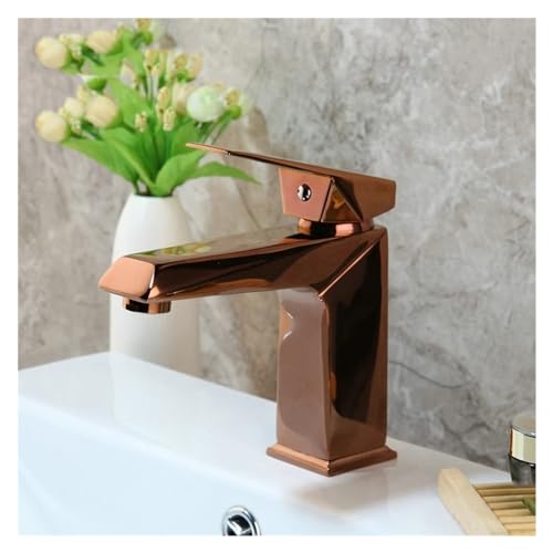 Roségold -Badezimmer Wasserhahn festes Messingdeck Modern Modern Style Bad Mixer Tap Basin Waschbecken Wasserhähne, einfache Installation Roségold -Badezimmer Wasserhahn festes Messingdeck Modern Modern Style Bad Mixer Tap Basin Waschbecken Wasserhähne, einfache Installation von LCHJX