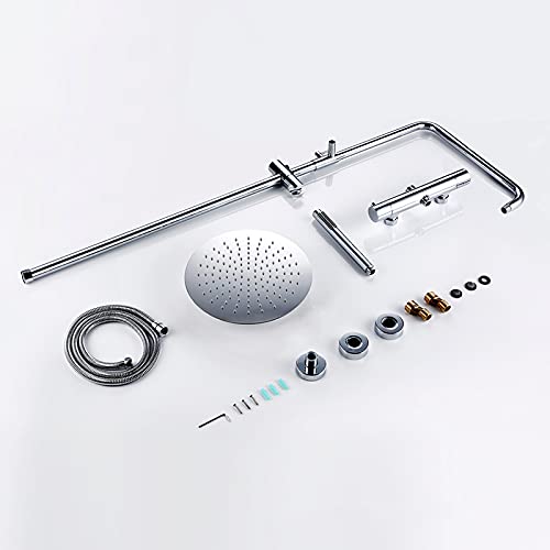 Thermostatische 38 ℃ Duschsystem Modernes Design Messing Duschhahn-Set Luxus Regenmixer-Dusche Combo Set mit Niederschlagsdusche Kopf und Handdusche Einfache Installation, Bronze, 8 Zoll, matte Thermostatische 38 ℃ Duschsystem Modernes Design Messing Duschhahn-Set Luxus Regenmixer-Dusche Combo Set mit Niederschlagsdusche Kopf und Handdusche Einfache Installation, Bronze, 8 Zoll, matte von LCHJX