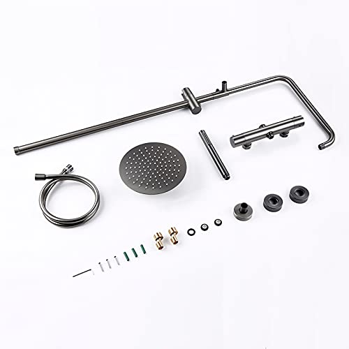 Thermostatische 38 ℃ Duschsystem Modernes Design Messing Duschhahn-Set Luxus Regenmixer-Dusche Combo Set mit Niederschlagsdusche Kopf und Handdusche Einfache Installation, Bronze, 8 Zoll, matte Thermostatische 38 ℃ Duschsystem Modernes Design Messing Duschhahn-Set Luxus Regenmixer-Dusche Combo Set mit Niederschlagsdusche Kopf und Handdusche Einfache Installation, Bronze, 8 Zoll, matte von LCHJX