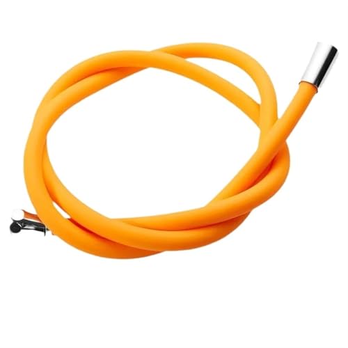 Brauseschlauch 1,5/2 M Silikon Flexible Dusche Schlauch Anti-Wicklung Verlängerung Hochdruck Rohr Duschkopf Rohr Badezimmer Faucte Zubehör Universal(Yellow 2m) von LCKKJHG