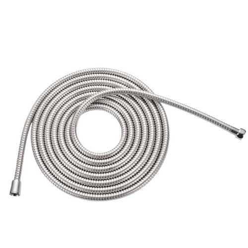 Brauseschlauch 1PC 304 Edelstahl 5M Dusche Schlauch Allgemeine Weiche Wasser Rohr Verchromt Explosion-Proof Bad zubehör von LCKKJHG