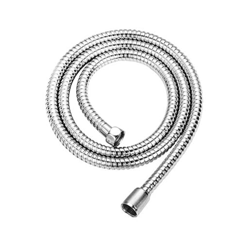 Brauseschlauch Badezimmer-Duschkopf-Schlauchdichtung, flexibles Wasserrohr, 2/1,5/1 m, Chrom-Duschkopf-Schlauchrohr-Unterlegscheiben aus Edelstahl(1.0M) von LCKKJHG