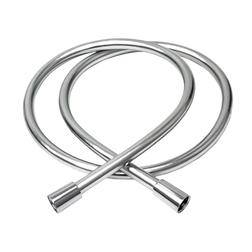 Brauseschlauch Explosionsgeschützter Duschschlauch 1,5 m/2 m mit Messinganschlüssen, flexibler, verdrehsicherer Handbrause-Badewannenschlauch Universal(Silver -1.5M) von LCKKJHG