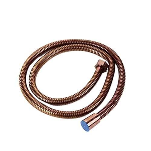 Brauseschlauch Rose Gold Edelstahl Flexible Dusche Schlauch Lange Badezimmer Wasser Verlängerung Sanitär Rohr Ziehen(100cm) von LCKKJHG