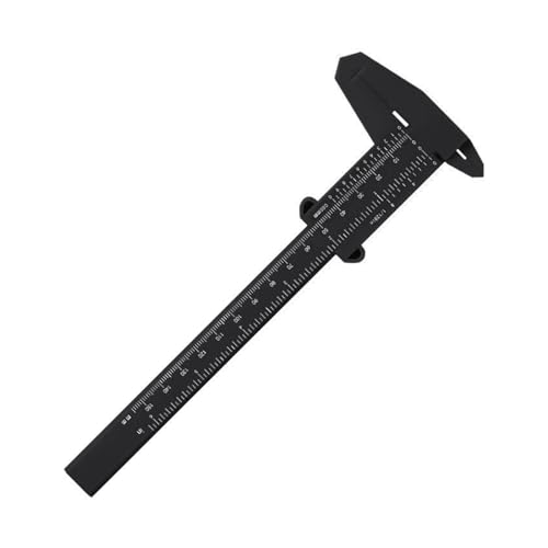 Digitaler Messschieber 1PC Kunststoff Messschieber Digitalanzeige Mini Text Play Student Lineal 0 bis 150mm Messwerkzeug(Black) von LCKKJHG