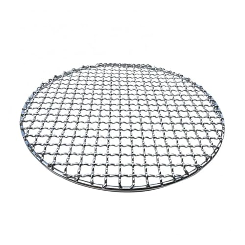 LCKKJHG Grillroste Edelstahl Runde BBQ Net Grill Braten Mesh Net Barbecue Backform Matte Grid Camping Picknick Backen Küche Zubehör FüR Gasgrill, Kugelgrill(33cm) von LCKKJHG