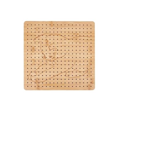 LCKKJHG HäKel Blockierbrett 1 Set Rechteckiges Häkelblockierbrett aus Holz mit Edelstahlstäben und blanchierten Mandel-Strickwerkzeugen(AECH03-11543) von LCKKJHG