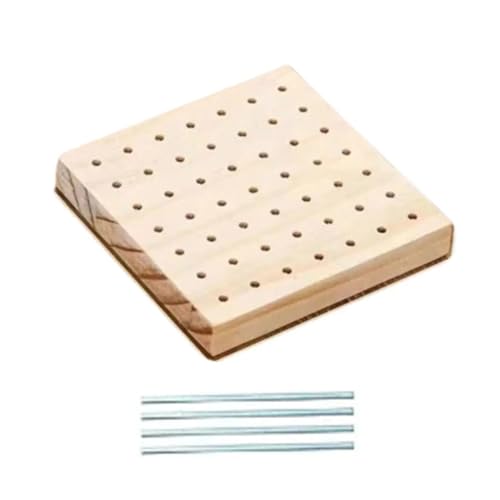 LCKKJHG HäKel Blockierbrett DIY Häkeln Blockieren Boards Holz Weben Zubehör Stricken Blockieren Matte Platz mit Edelstahl Stange(10x10cm) von LCKKJHG