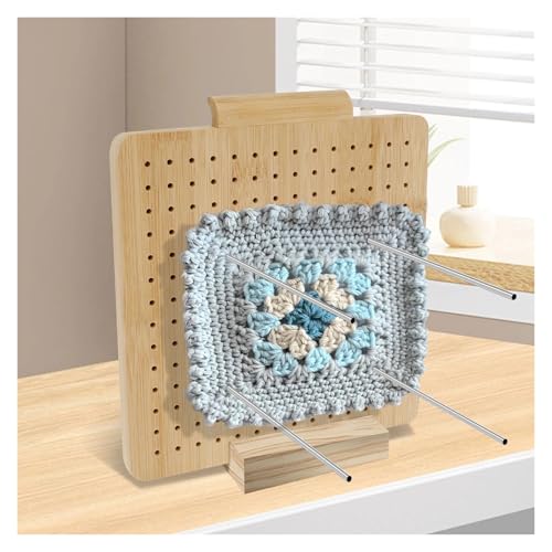LCKKJHG HäKel Blockierbrett Häkelblockierbrett-Set aus Holz mit Edelstahl-Stabstiften for Stricken von Granny Squares, Häkelbrett for Basteln(19.5CM C) von LCKKJHG