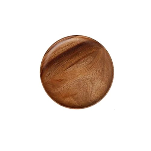 LCKKJHG Knochenschale Holz Runde Handgemachte Platte Runde Sushi Teller Dessert Obst Brot Gerichte Suppe Geschirr(C) von LCKKJHG