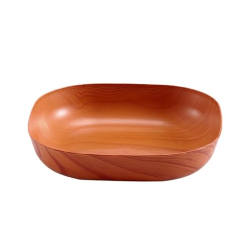LCKKJHG Knochenschale Küche Holzmaserung Kunststoff Quadratische Platte Obst Dessert Kuchen Snack Platte Leichte Und Holzmaserung Spucken Knochen Gericht(1PCS) von LCKKJHG