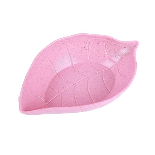 LCKKJHG Knochenschale Kunststoff-Knödelteller mit Essigscheiben, Essiggerichte, Sushi, Frühstück, Trockenfrüchte, Snack, Muschel, Knochenspieß(1pc pink leaf) von LCKKJHG