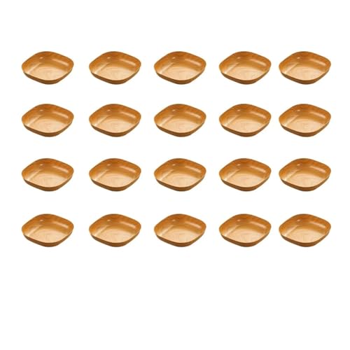 LCKKJHG Knochenschale Kunststoffschale Multifunktionale einfache Nachahmung Holzmaserung Knochen Spuckschale Haushaltsschale(20PCS) von LCKKJHG