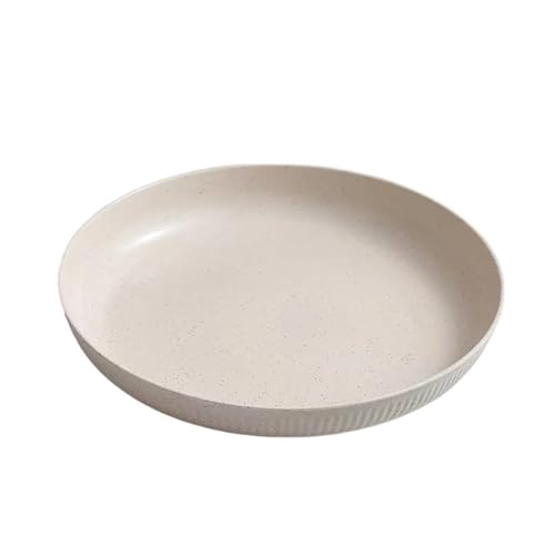 LCKKJHG Knochenschale Obstteller Gemüseteller Kunststoff Knochenspießteller Trockenobstteller Geschirr Großer Teller(White) von LCKKJHG